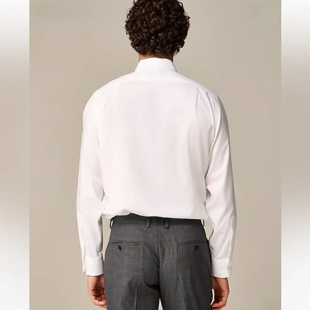 NWT J CREW Bowery performance stretch dress shirt with spread collar in white